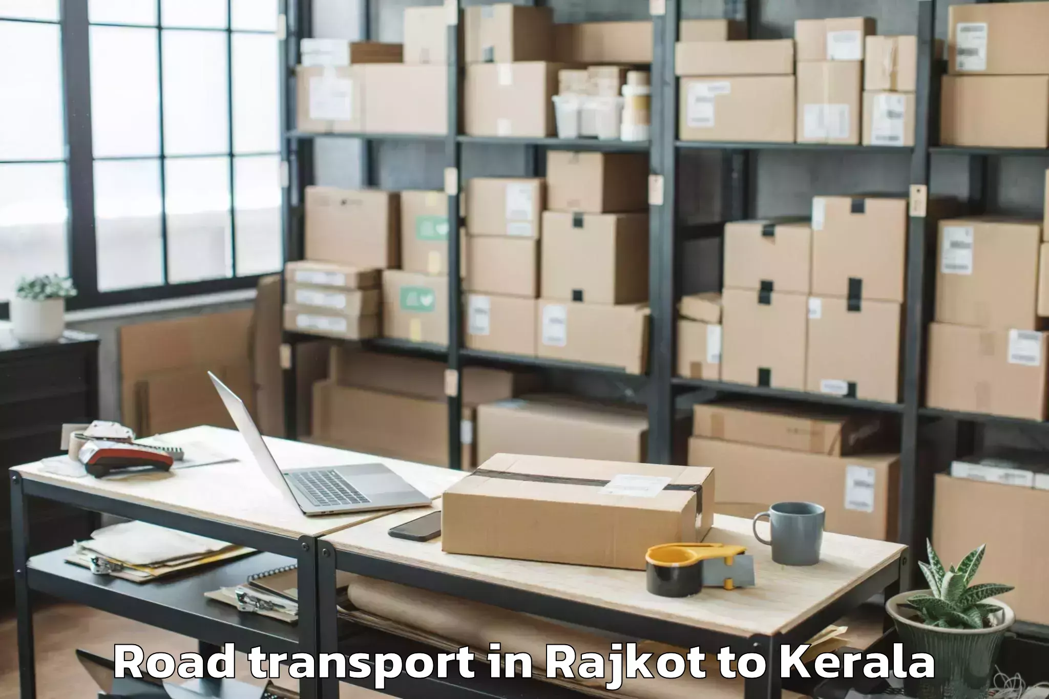 Book Rajkot to Chirayinkeezhu Road Transport Online